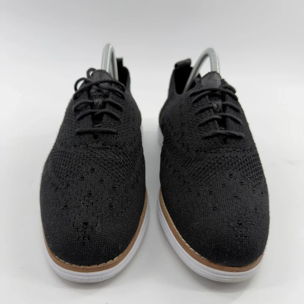 Cole Haan Original Grand Wingtip Oxford Stitchlite Black White Womens 8.5